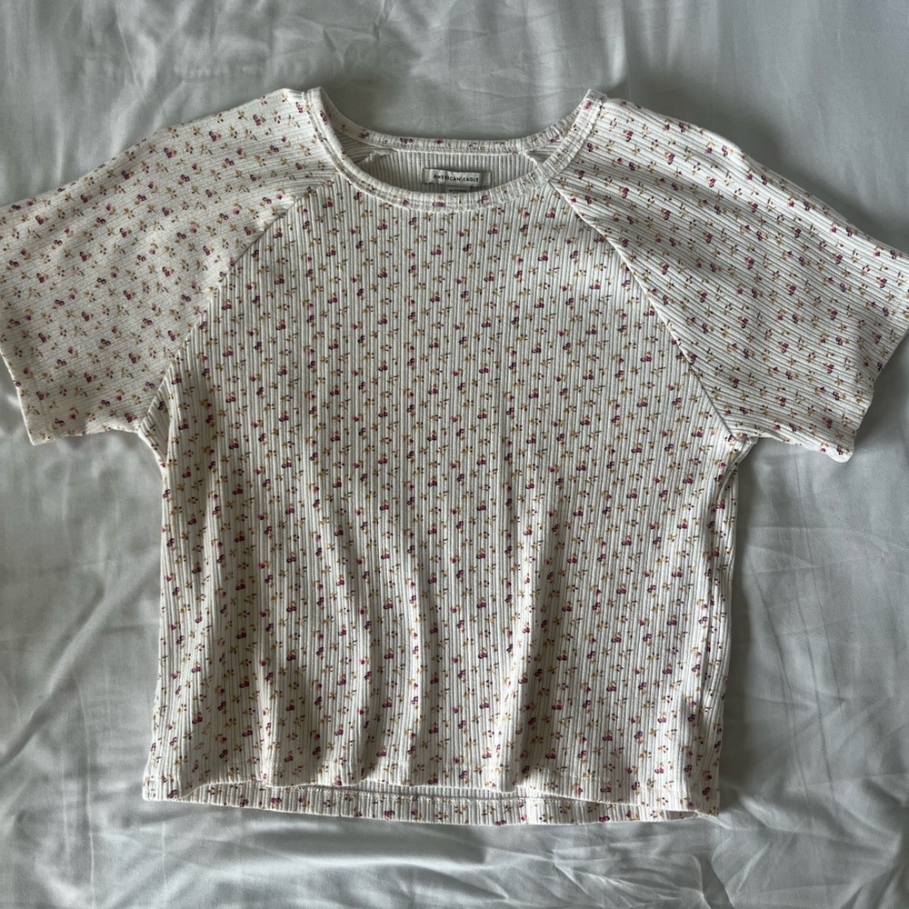 American Eagle Floral Print Crop Top | size extra large